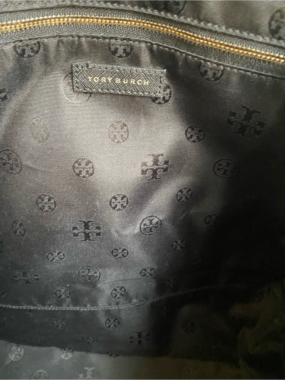 Tory Burch EUC Black Nylon Logo Tote - Picture 6 of 16